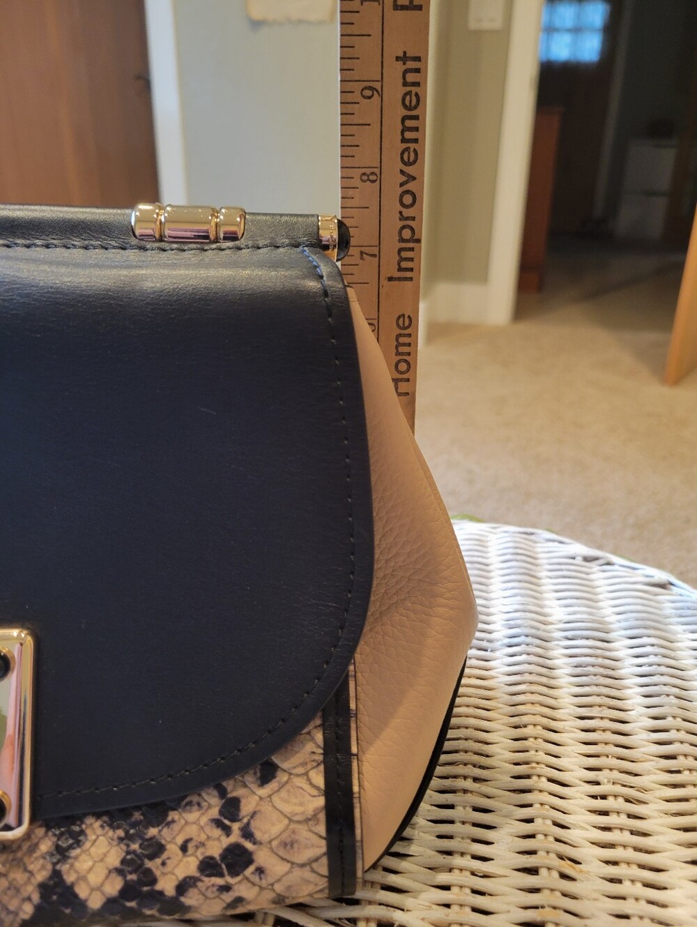 Coach Black And Tan Drifter Snake Print Bag Purse Removable Shoulder Strap - Picture 11 of 13
